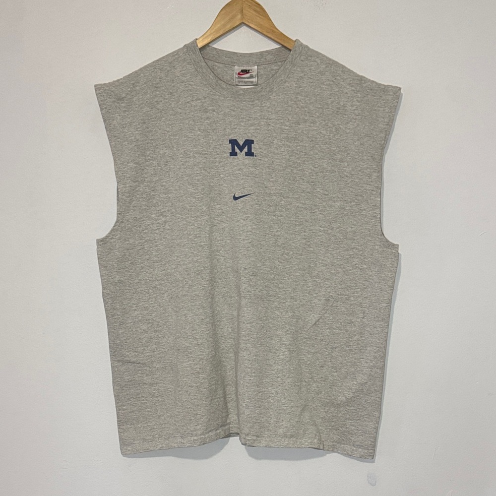 Vintage Michigan Wolverines Center Swoosh Nike Tank Top / XL / 90s